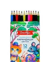 Карандаши 12цв. ГЛОБУС КЦ12 к/к,е/подвес