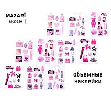 Наклейки декор. MAZARI "Розовый стиль" M-20920 объёмн.,эпоксид.,асс.,ОПП-уп.