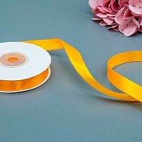 Лента 1,2см*22,85м атласная светло-оранжевая Микрос ч37716