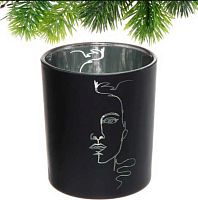 Подсвечник "Нежный силуэт" 201-3901 чёрный,8,5*10см