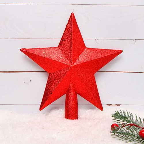 Верхушка  20см ЛЬДИНКА "Звезда" 183526 пластик.,красный Верхушка  20см ЛЬДИНКА "Звезда" 183526 пластик.,красный