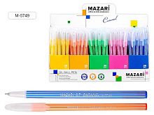 Ручка масл. шар. MAZARI "Caramel" M-5749 синяя, 0,7мм, цв. пласт. корп.