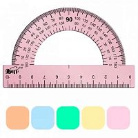 Транспортир ПЧЕЛКА 180град./10см ТП-10 пластик