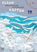 Картон белый мелов. двухстор. А4 10л. АППЛИКА "Морская тема" С0686-02