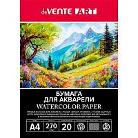 Папка для акварели A4 20л. deVENTE "Art" 2131402 акварел.бум.,270г/м2,мелкое зерно