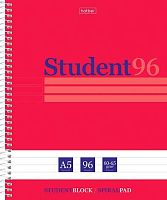 Тетрадь 96л. (линейка) ХАТ спираль "Студенту-Viva Magenta" 29869 мат.лам.,тисн.