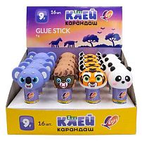 Клей-карандаш  9гр. ЛУЧ "Zoo" 34C 2258-08 с фигурной крышкой