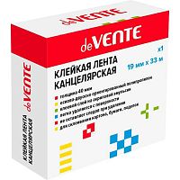 Скотч 19мм*33м deVENTE 4162501 матовый,40мкм