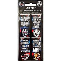 Закладки магнитные deVENTE "Football Winner" 8065612 (4шт) блист.