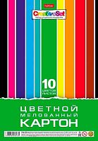 Картон цв. мелов. А4 10л.10цв. ХАТ "Creative Set" 05930