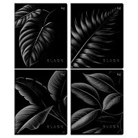 Тетрадь 80л. (клетка) BG "Just Black" 08552 выб.лак,лам.софт-тач