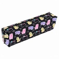 Пенал-косметичка силикон КОКОС 200*50*40 "Cool Сats" 230407 прямоуг.