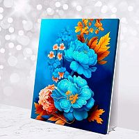 Картина по номерам с кристаллами из хрусталя Котеин "Красивый букет" 40*50см MS0001 (28цв.)