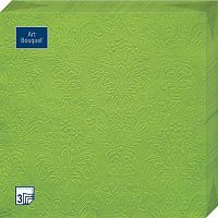 Салфетка бум. Art Bouquet "Барокко. Светло-зелёный" 57241 (16шт.),3-х сл.,33*33см