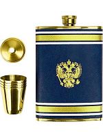 Набор подар. (фляжка 270мл+рюмки 4шт*28мл+воронка) Миленд "Символика" ФЛ-7646