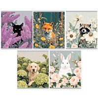 Тетрадь 80л. (клетка) ЭКСМО "Лепестки и лапы" ТК809701 мел.карт.,асс.