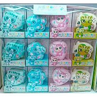 Кл.бумага д/заметок 60*60мм КОКОС  70л. "Кошечка" 251179 фигурн.,в футл.-книжке,асс.