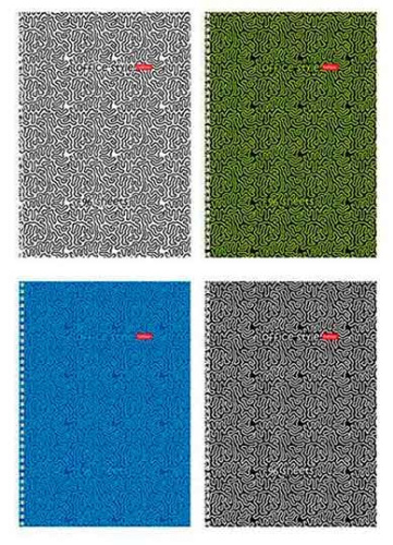 Тетрадь 96л. (линейка) А4 ХАТ спираль "Лабиринт" глянц.лам.,тисн.,асс.