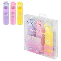 Набор маркеров текст.  3цв. ФЕНИКС "Замурчательные лапки" 72268 скош.,в пэт-коробе