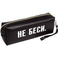 Пенал-косметичка deVENTE 215*80*50 "Не беси" 7029558 (75предм.) прямоуг.,чёрн.кож.зам.