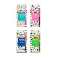 Карандаши двухстор. 12шт.-24цв. BV "Twincolor Happy" 30-0080 4в.