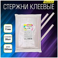 Стержень клеевой SILWERHOF 11-200-26-TRA (1974878) 11мм,26шт,длина 200мм,прозр.