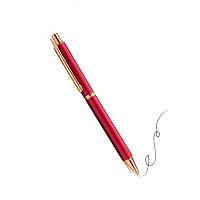 Ручка подар. авт. шар. BEIFA А6012-1 синяя,0,7мм,корп.красный золото