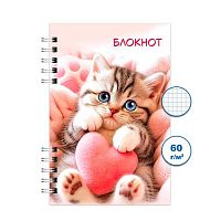 Блокнот ПС 80л. "Кошки 1" А6 спираль Бг80/10-1