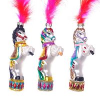 Игрушка ёлочная REMECO Символ года 2026 "Лошадка" 826463 стекло,5*3*24см,асс.