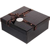 Коробка подар. "Текстура" 549-550 чёрный (24*24*10см)