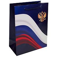 Пакет подар. КЛЕРК "Россия" 18*23*10см 253681 глянц.лам.,210г/м2