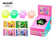 Ластик MAZARI "Лапки" TB6532 ПВХ,фигурн.,3*3*1.3 см,асс.