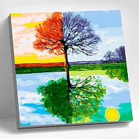 Картина по номерам Котеин "Времена года" 30*30см KH0698 (21цв.)
