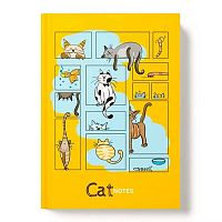 Записная книжка А5  64л. КанцБиз интегр.обл. "Жизнь кота" 13451 глянц.лам.