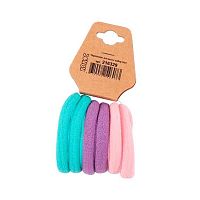 Резинка д/волос КОКОС 216329 (набор 6шт) 4см,асс.3цв.