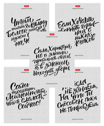 Тетрадь 48л. (клетка) ХАТ "Сила слова" глянц.лам.,асс.,скругл.углы