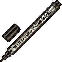 Маркер перм. PILOT SCA-100 (B) чёрный,пулевидный,4мм
