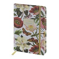 Записная книжка А5 100л. BV "Мегаполис.Флора.Пионы" 3-479/14 тв.обл.,на резинке,лин.