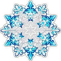 0.7-66-5229 Украшение на скотче "Снежинка" (блёстки) (10шт) (МО)