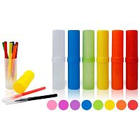 Пенал-тубус пластик. deVENTE 140*20 7025533 яркое ассорти