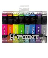 Набор маркеров текст.  8цв. INTELLIGENT "Неон" DM-245 скошен.,1-4мм,ПВХ-уп.