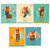 Тетрадь 48л. (клетка) КанцБиз "Питбуль в городе" 12729/5 вд-лак,асс.