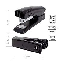 Степлер №24/6, 26/6 25л. ХАТ "Dark Matter" DS_085948 чёрный,метал,к/к
