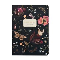 Тетрадь 40л. (клетка) BV "Фауна. Бабочки.Ночные цветы" 7-40-001/210 мат.лам.,софт-тач,фольга,тон.бло