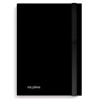 Ежедневник н/д А5  96л. ФЕНИКС тв.обл. "Планер чёрный" 71544 мат.лам.,бл.-бел.офс.