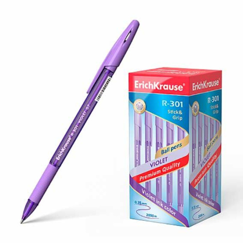 Ручка шар. EK R-301 Violet Stick&Grip 44592 фиолетовая,0,7мм