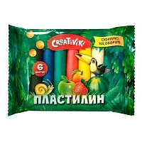 Пластилин  6цв., 60гр. Creativiki ПЛ1006КР