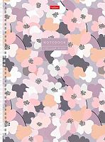 Тетрадь120л. (клетка) А4 ХАТ спираль "Музыка цветов" 35157 перф.на отрыв,лам.soft-touch