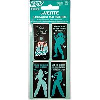 Закладки магнитные deVENTE "K-Pop Heartbeat" 8065607 (4шт) блист.