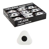 Ластик КЛЕРК 183069/JXX01 треуг.,белый,каучук 35*35*8мм,пласт.держ.